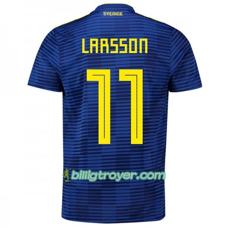 Billige Fotballdrakter Sverige Larsson 11 VM 2018 Bortedraktsett